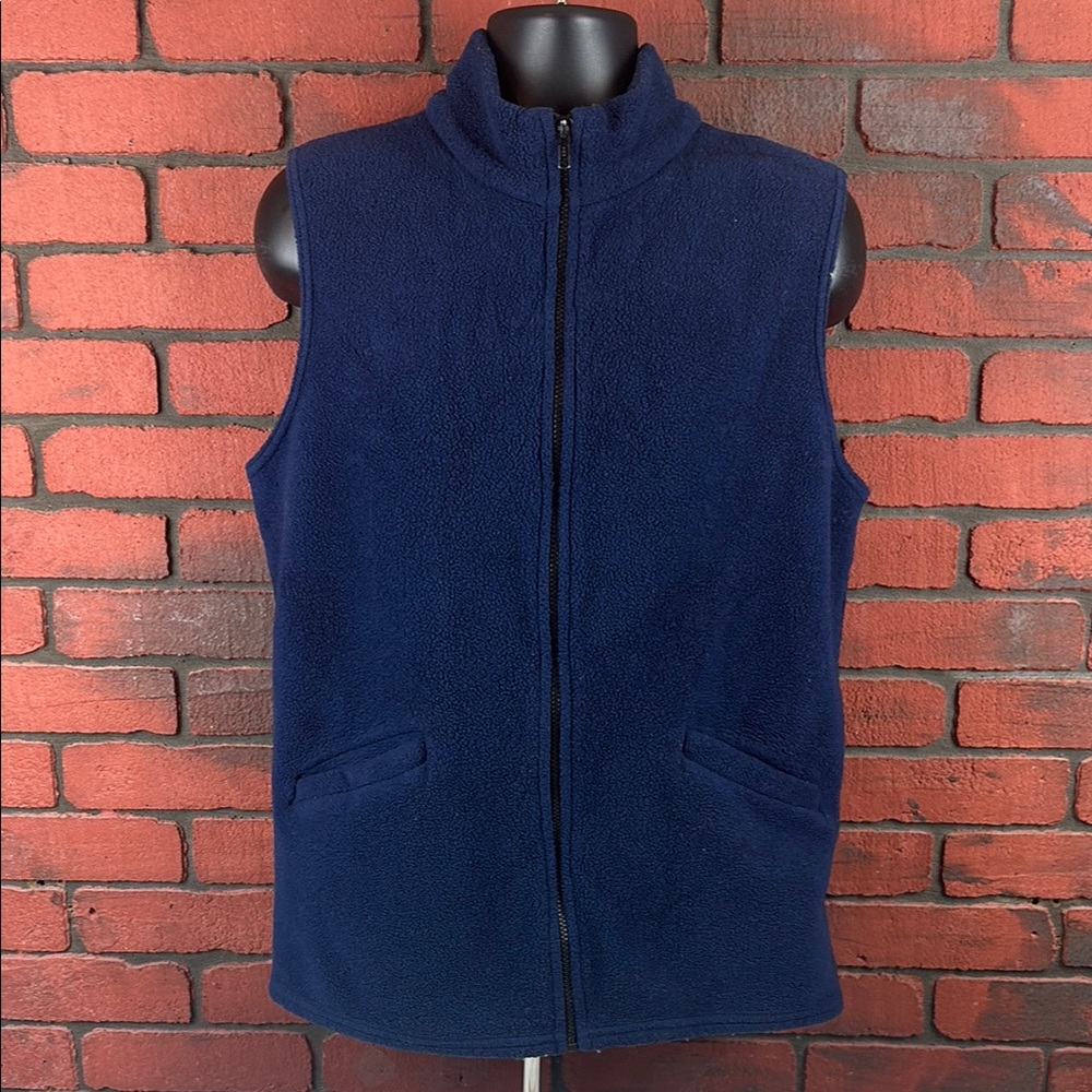 Eileen Fisher Vest Mens Medium Blue Fleece